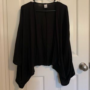 Light, Draped Flowy Black Shawl Coverup